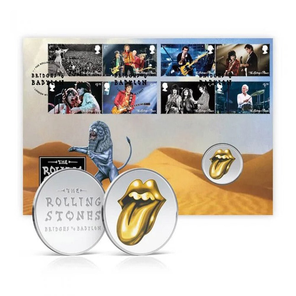 ROLLING STONES ローリングストーンズ (来日 35周年 記念 ) - Bridges to Babylon Tour Medal Cover / 世界限定10000個 / 貴重 / 切手・レター品 - PGS